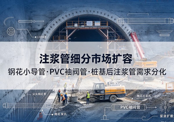 安仁注浆管细分市场扩容，隧道钢花小导管、PVC 袖阀管、桩基后注浆管需求分化